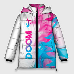 Женская зимняя куртка Doom neon gradient style: по-вертикали