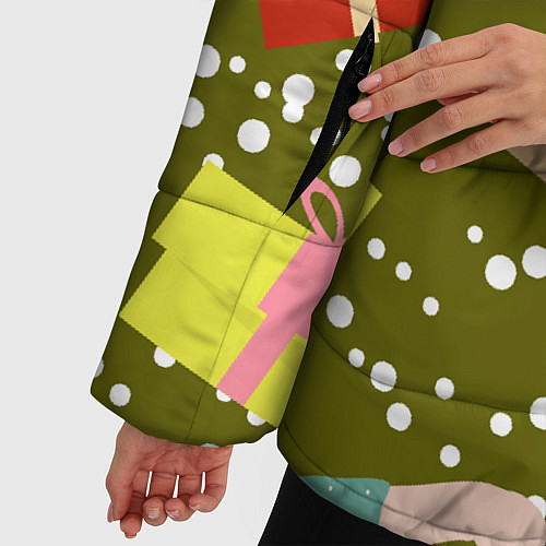 Женская зимняя куртка Подарки и сувениры / 3D-Красный – фото 5