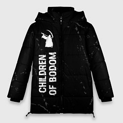 Женская зимняя куртка Children of Bodom glitch на темном фоне: по-вертик