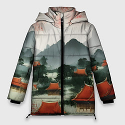 Куртка зимняя женская Китайская деревня, цвет: 3D-светло-серый