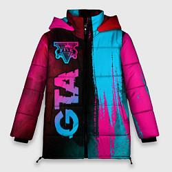 Женская зимняя куртка GTA - neon gradient: по-вертикали