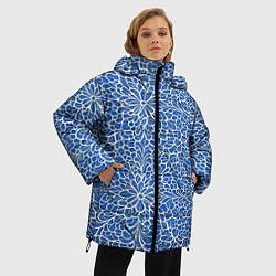 Куртка зимняя женская Ажурные узоры, цвет: 3D-черный — фото 2