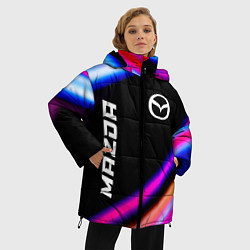 Куртка зимняя женская Mazda speed lights, цвет: 3D-черный — фото 2