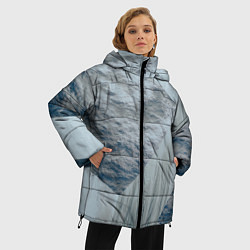 Куртка зимняя женская Серая стена и блоки, цвет: 3D-светло-серый — фото 2
