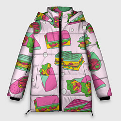Куртка зимняя женская Бутерброды, цвет: 3D-красный