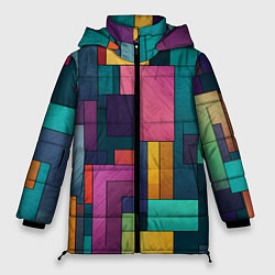 Женская зимняя куртка Современные геометрические фигуры