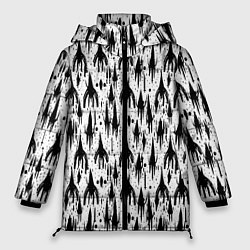 Куртка зимняя женская Чернильные пришельцы, цвет: 3D-светло-серый