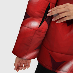 Куртка зимняя женская Red hearts, цвет: 3D-светло-серый — фото 2