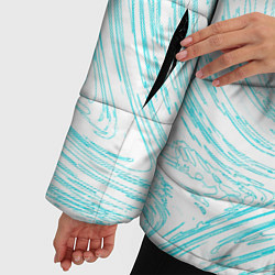 Куртка зимняя женская Абстракция бело-голубой, цвет: 3D-светло-серый — фото 2