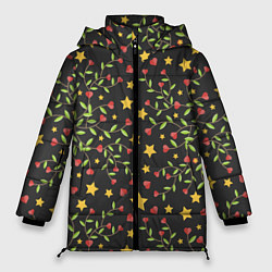 Женская зимняя куртка Листочки и звёзды