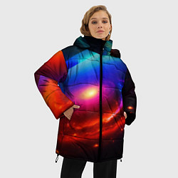 Куртка зимняя женская Неоновая галактика, цвет: 3D-красный — фото 2