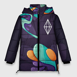 Куртка зимняя женская The Sims graffity splash, цвет: 3D-черный