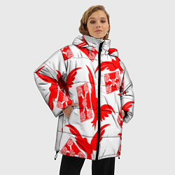 Куртка зимняя женская Письма о любви, цвет: 3D-красный — фото 2