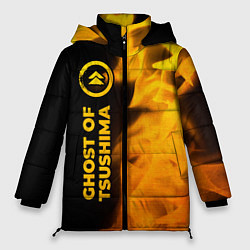 Женская зимняя куртка Ghost of Tsushima - gold gradient: по-вертикали