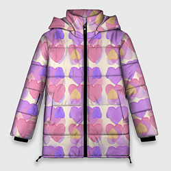 Куртка зимняя женская Нежные сердечки, цвет: 3D-черный