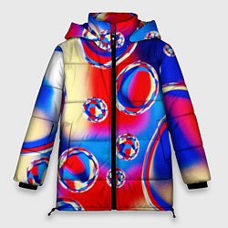 Куртка зимняя женская Объемные цветные пузыри, цвет: 3D-красный
