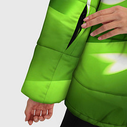 Куртка зимняя женская Зеленая слизь, цвет: 3D-черный — фото 2