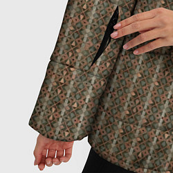 Куртка зимняя женская Текстура шерстяной ткани, цвет: 3D-черный — фото 2