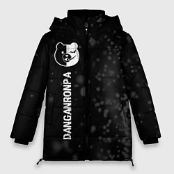 Куртка зимняя женская Danganronpa glitch на темном фоне: по-вертикали, цвет: 3D-черный