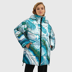Куртка зимняя женская 50 Оттенков Океана, цвет: 3D-черный — фото 2