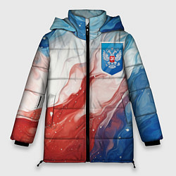 Куртка зимняя женская Герб РФ, цвет: 3D-красный
