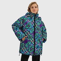 Куртка зимняя женская Психоделика, цвет: 3D-черный — фото 2