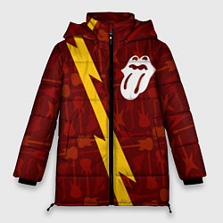 Женская зимняя куртка Rolling Stones гитары и молния