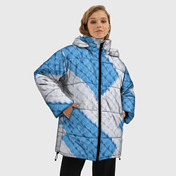 Куртка зимняя женская Вязаная текстура, цвет: 3D-черный — фото 2