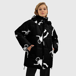 Куртка зимняя женская День космонавтики, цвет: 3D-светло-серый — фото 2