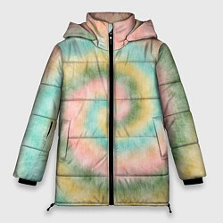 Куртка зимняя женская Тай-дай болотный, цвет: 3D-светло-серый