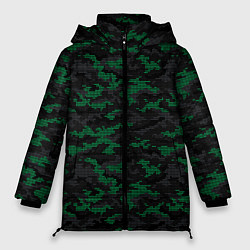 Куртка зимняя женская Точечный камуфляжный узор Spot camouflage pattern, цвет: 3D-черный