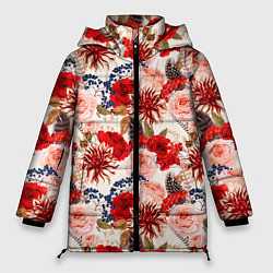Женская зимняя куртка Цветочный букет Flower bouquet