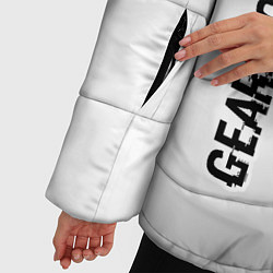 Куртка зимняя женская Gears of War glitch на светлом фоне: надпись, симв, цвет: 3D-черный — фото 2