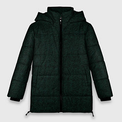 Куртка зимняя женская Текстура рябь темно-зелёный, цвет: 3D-черный