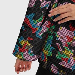 Куртка зимняя женская Модный разноцветный камуфляж, цвет: 3D-черный — фото 2