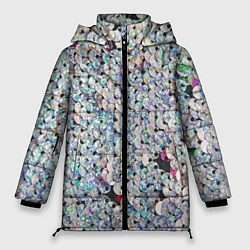 Куртка зимняя женская Вся в пайетках, цвет: 3D-светло-серый