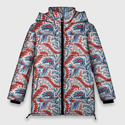 Женская зимняя куртка Русские узоры текстура