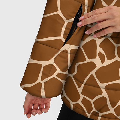 Женская зимняя куртка Пятнистая шкура жирафа / 3D-Красный – фото 5