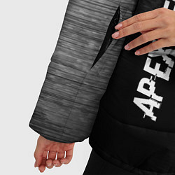 Куртка зимняя женская Apex Legends glitch на темном фоне: надпись, симво, цвет: 3D-черный — фото 2