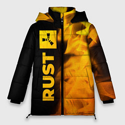 Женская зимняя куртка Rust - gold gradient: по-вертикали