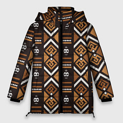 Куртка зимняя женская African узор, цвет: 3D-черный