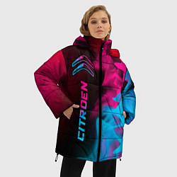 Куртка зимняя женская Citroen - neon gradient: по-вертикали, цвет: 3D-черный — фото 2