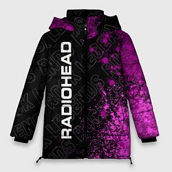 Женская зимняя куртка Radiohead rock legends: по-вертикали