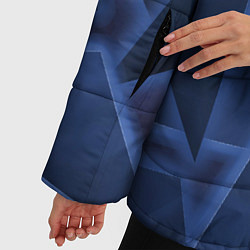 Куртка зимняя женская Треугольники, неон, цвет: 3D-черный — фото 2