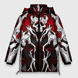 Куртка зимняя женская Агрессивные кости, цвет: 3D-красный