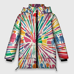 Женская зимняя куртка Цветные будни