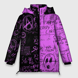 Женская зимняя куртка Dead inside purple black