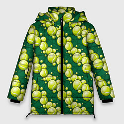 Куртка зимняя женская Большой теннис - мячики, цвет: 3D-красный