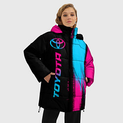 Куртка зимняя женская Toyota - neon gradient: по-вертикали, цвет: 3D-черный — фото 2