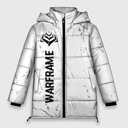 Женская зимняя куртка Warframe glitch на светлом фоне: по-вертикали